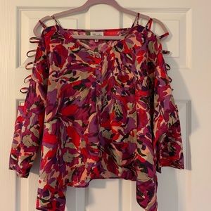 Devlin Ladder Sleeves Patterned Shirt